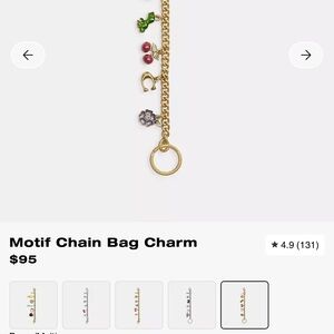 Coach Gold Chain with Colorful Charms